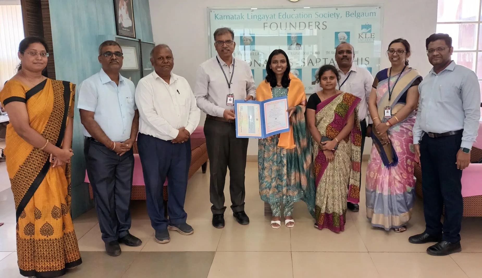 Felicitation of VTU Rank Holder Ms. Vishalu Kudleppanavar